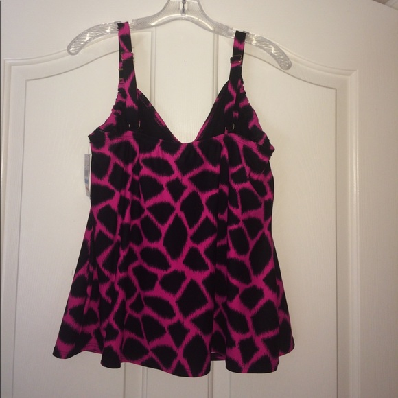NWT Michael Kors Tankini Swim Top, 20W - Picture 2 of 4