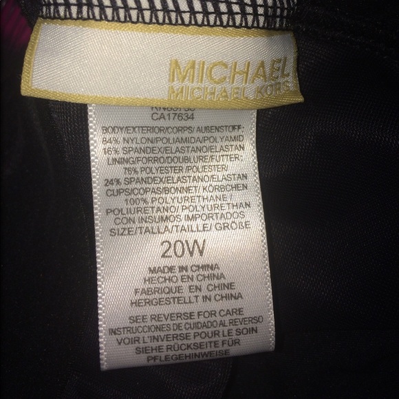 NWT Michael Kors Tankini Swim Top, 20W - Picture 4 of 4