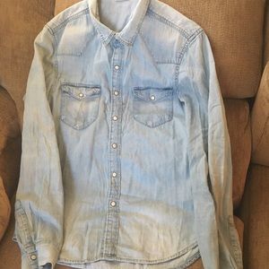 H&M longsleeve denim button down shirt