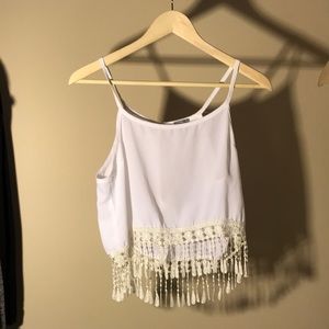 White crop top