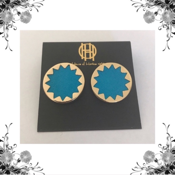 House of Harlow 1960 Jewelry - {House of Harlow} Sunburst Leather Stud Earrings