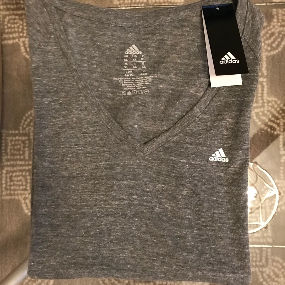 Women’s Adidas Gray t-shirt white logo