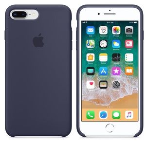 Navy Blue Apple Silicone iPhone 8 Plus/7 Plus case