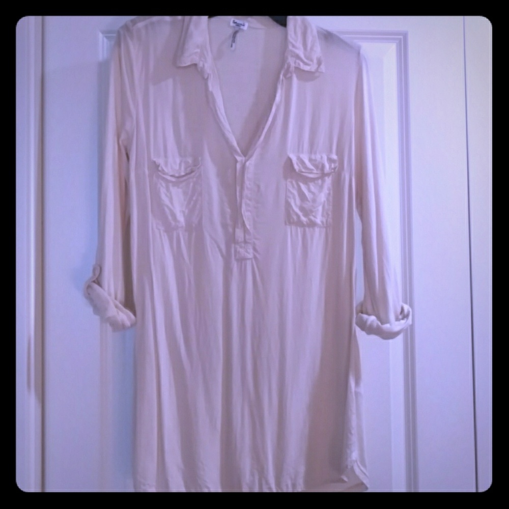 Splendid Mixed Media Blouse