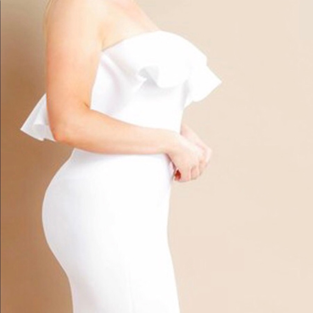 Scuba dress no shoulder