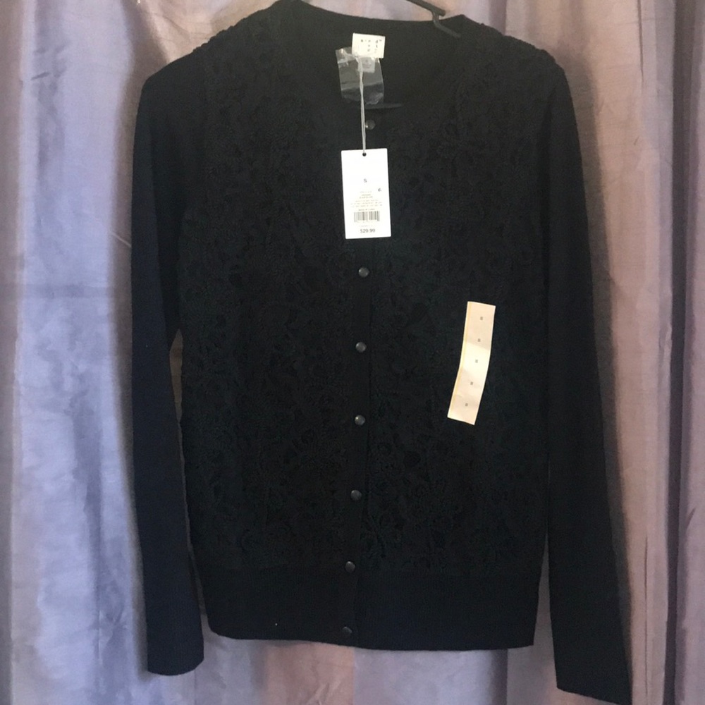Black lace sweater