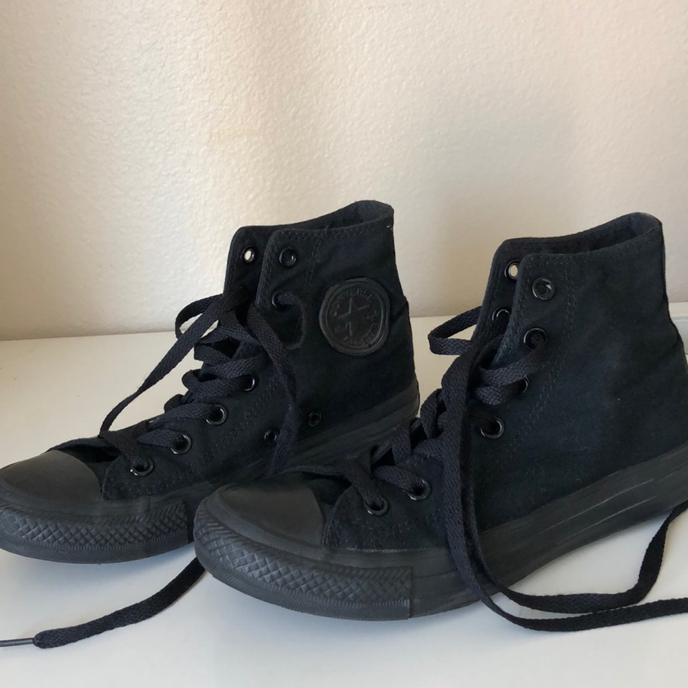 All Black High Top Chuck Taylor Converse