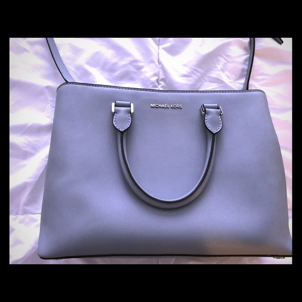 Michael Kors Dusty Blue leather satchel - Picture 1 of 8