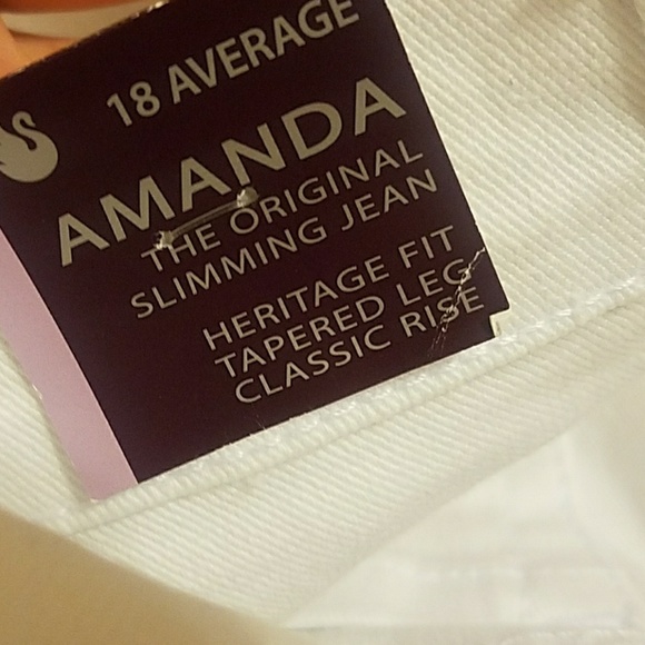 Gloria Vanderbilt jeans Amanda 18 white slimming - Picture 3 of 7