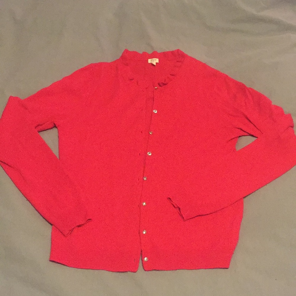 SOLD- J. Crew wool cardigan with jewel details