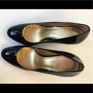 Coach Black Patent Leather Pumps Size 10
