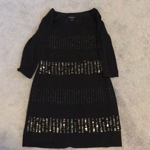 White House Black Market Jeweled black dress