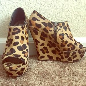 Cheetah print wedge