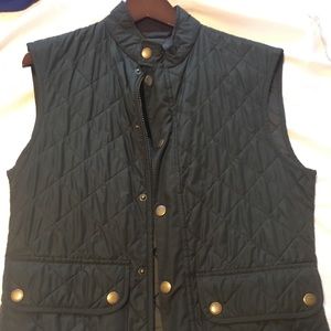 Barbour vest in hunter green