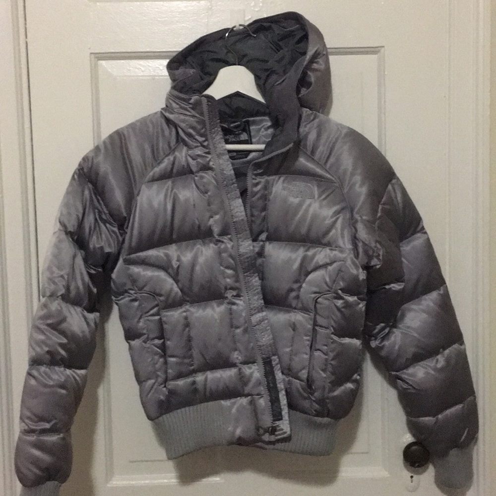 1hour sale! The North Face silver bomber jacket