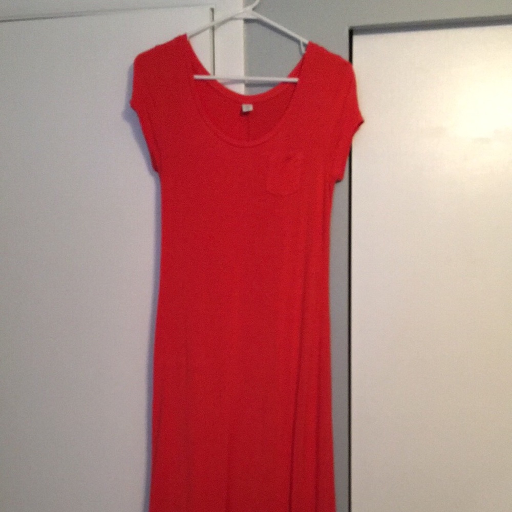Orange long dress