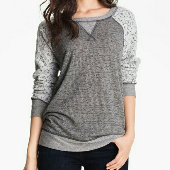 Philosophy Knit Pullover with Lace sleeves - Picture 1 of 4