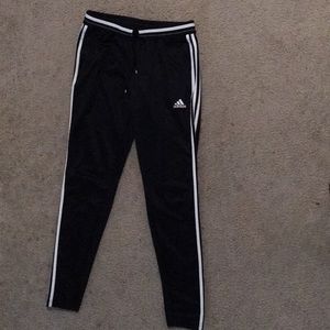 Adidas joggers black zip up ankles