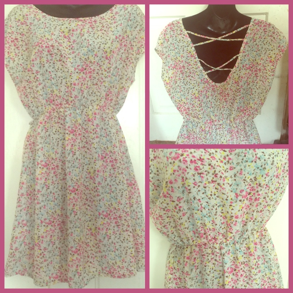 Beautiful Backless Floral Sundress