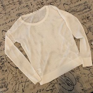 Lorna Jane white knit long sleeve top
