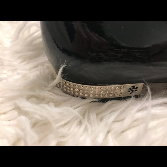 Black Tory Burch flats with studded heel - Picture 2 of 7
