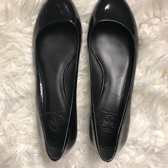 Black Tory Burch flats with studded heel - Picture 4 of 7