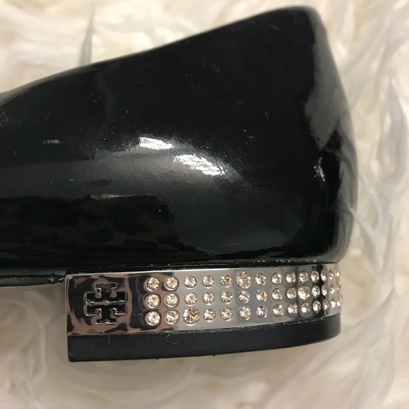 Black Tory Burch flats with studded heel - Picture 6 of 7