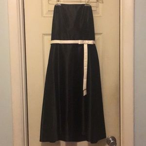 Scott McClintock black satin formal dress