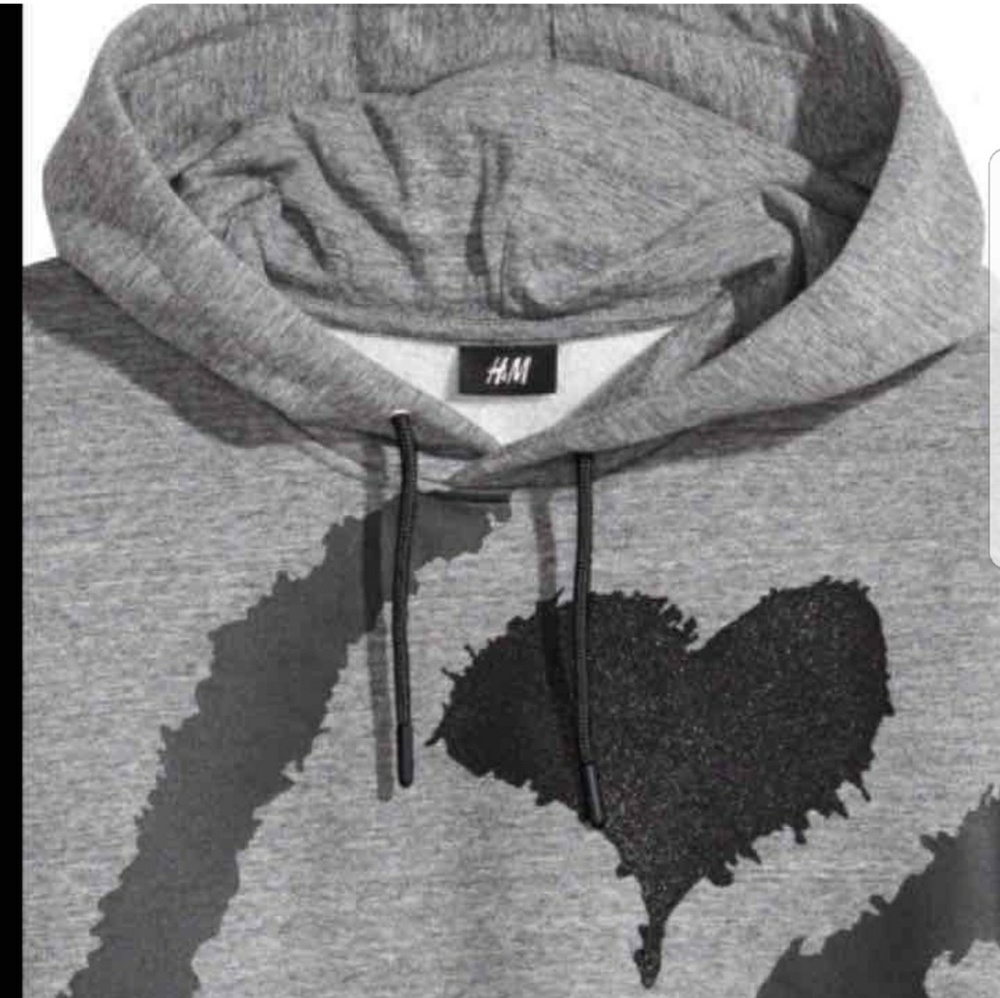 HM x The Weekend Collaboration Gray XO Hoodie - Picture 4 of 5