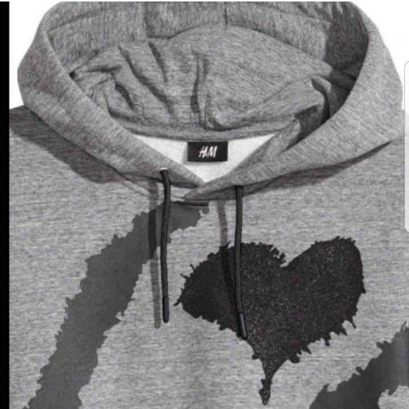 HM x The Weekend Collaboration Gray XO Hoodie - Picture 4 of 5