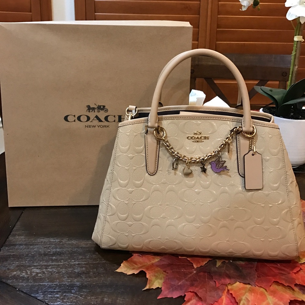 Coach bag with long strap