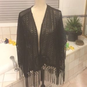 Ark & Co Black Open Cardigan/Shrug