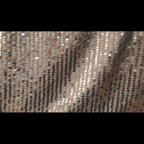 Silver Sequin Mini Skirt - Picture 2 of 4