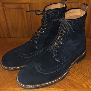JackThreads Michael Wingtip Blue Suede
