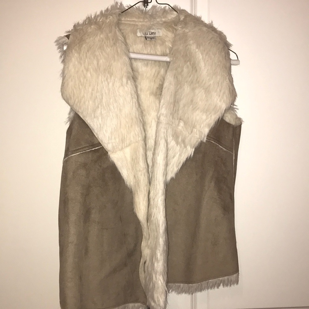 Faux Fur and suede vest!