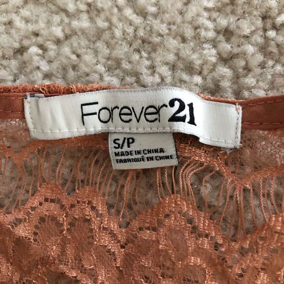 Burnt Orange lace top - Picture 2 of 2