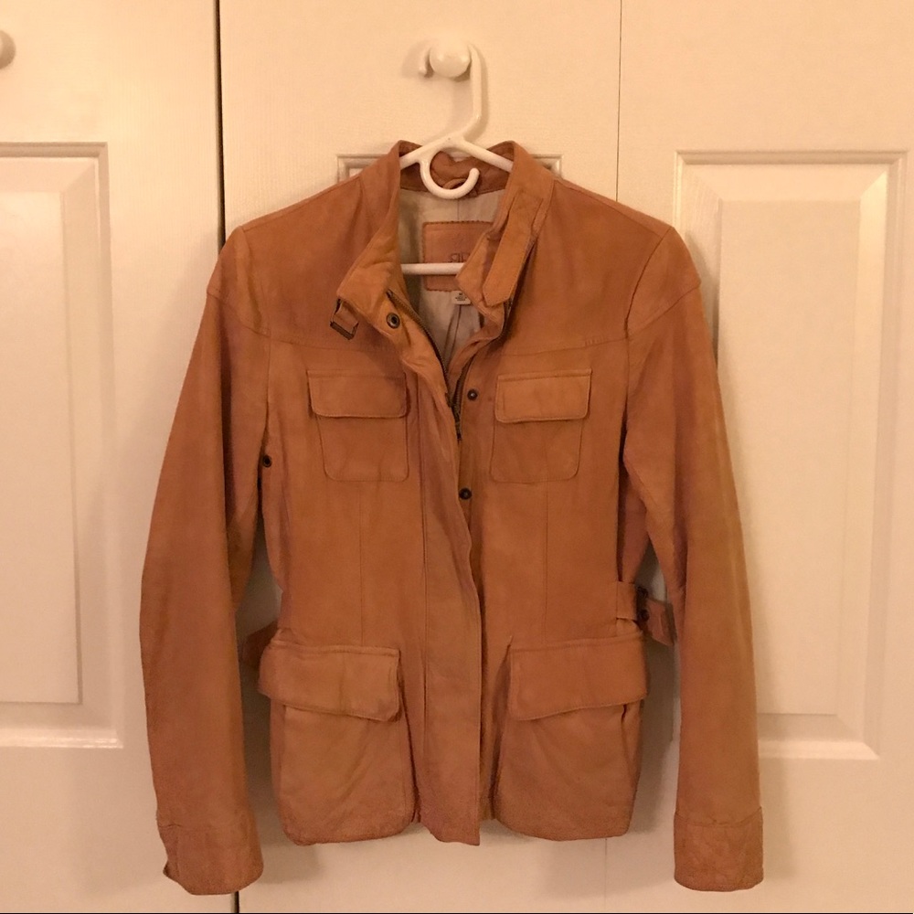 Banana Republic tan leather jacket