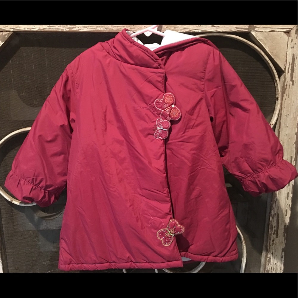 Cute toddler Catimini puffer Jacket with hood.