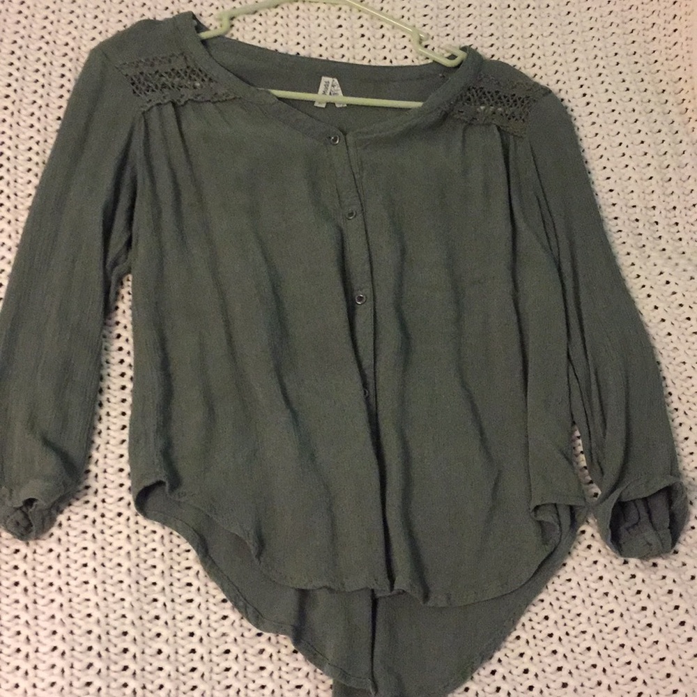 Olive green blouse