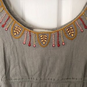 Feather Bone- Anthropologie grey dress