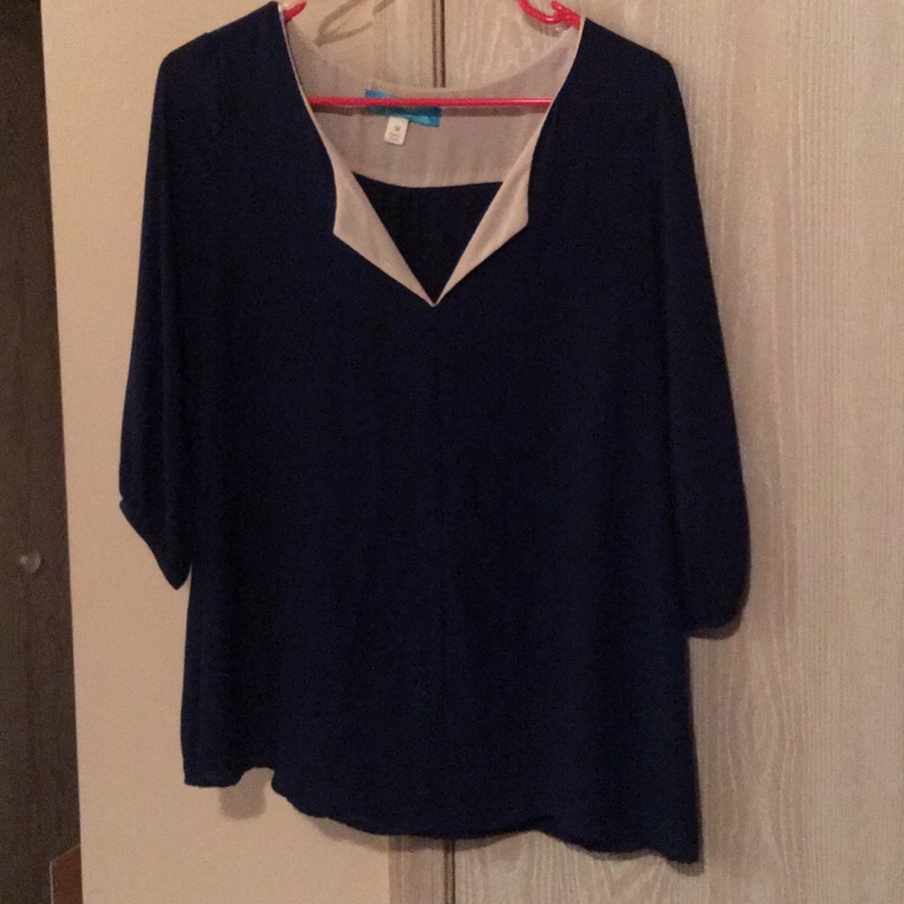 Navy Blue Blouse