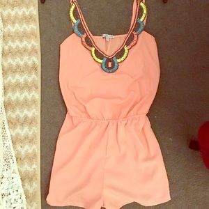 Salmon colored Romper