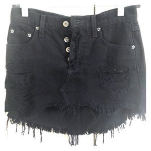 CARMAR black denim skirt