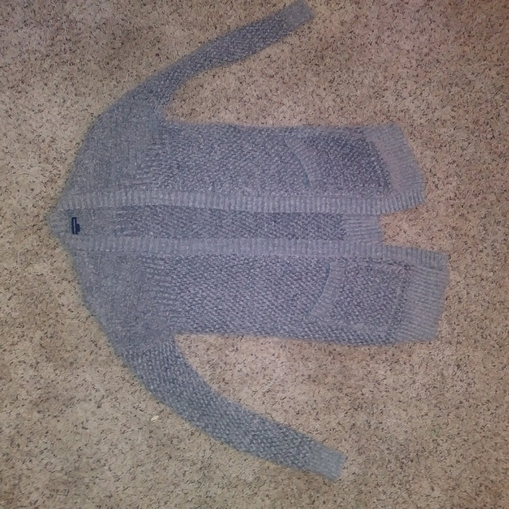 Gray cardigan