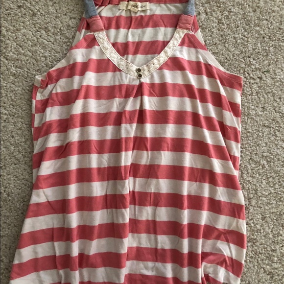 Salmon and white striped top - Picture 2 of 3