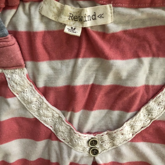 Salmon and white striped top - Picture 3 of 3