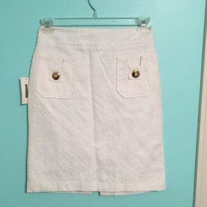 Milly off-white honeycomb skirt NWT size 6