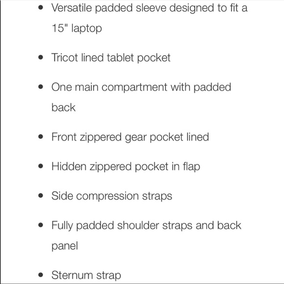 NWT backpack superior organization, laptop protect - Picture 4 of 5