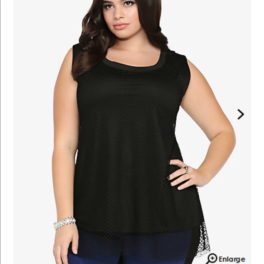 Mesh overlay tank top