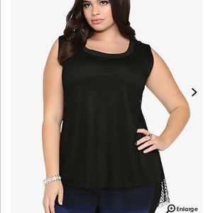 Mesh overlay tank top